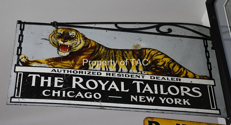 The Royal Tailors w/Tiger Logo Metal Flange Sign
