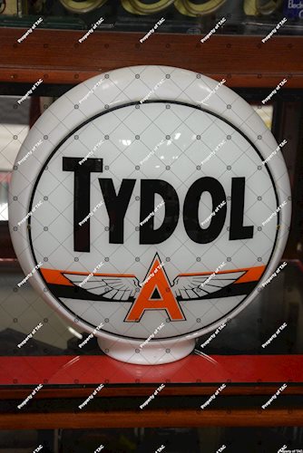 Tydol w/Flying A orange logo 13.5D single globe lens"