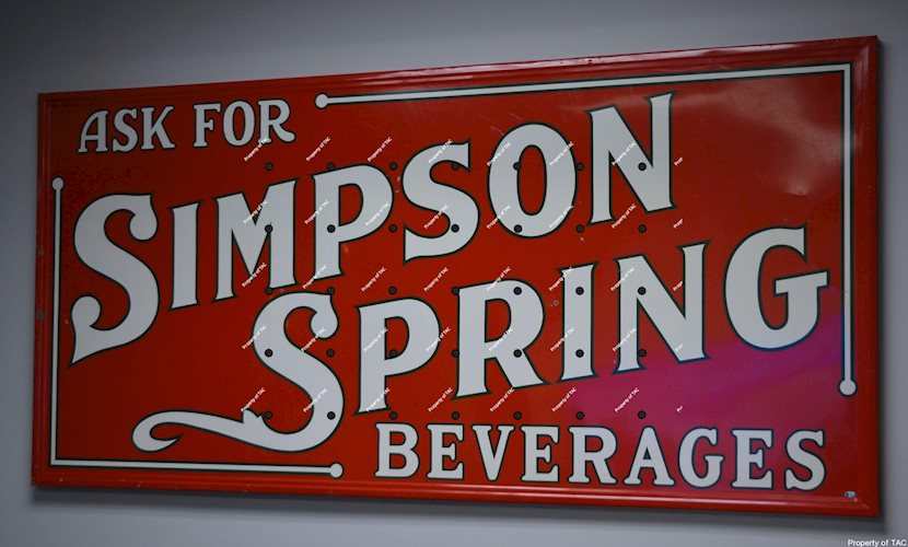 Ask For Simpson Spring Beverage Metal Sign