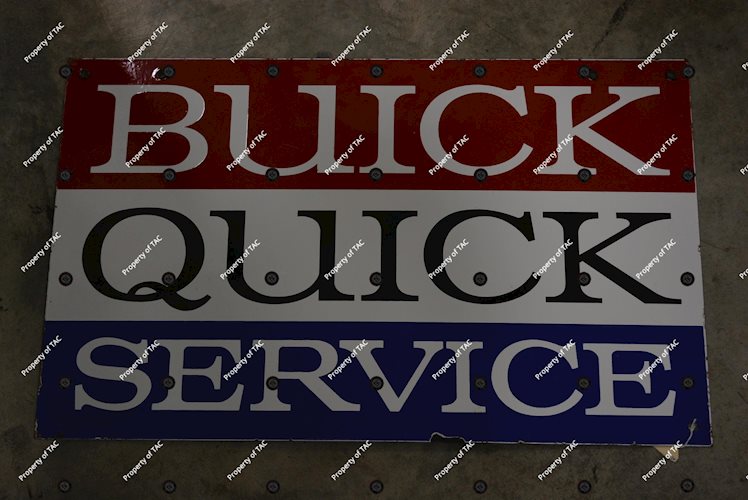Buick Quick Service Porcelain Sign