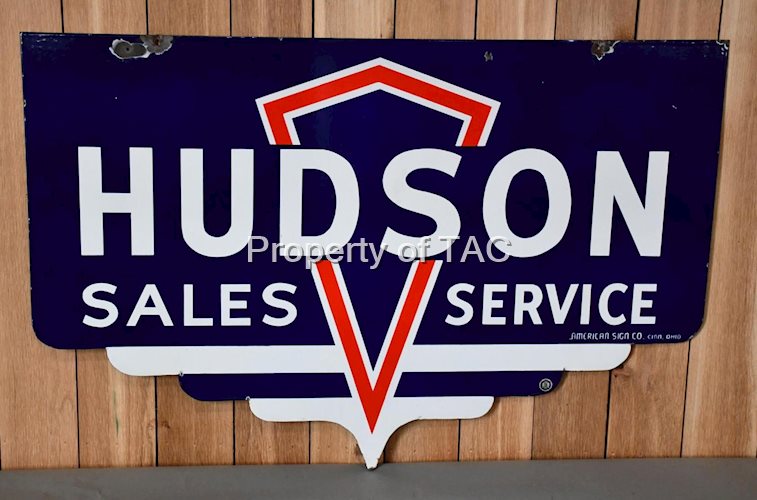 Hudson Sales Service w/Logo Porcelain Sign (TAC)
