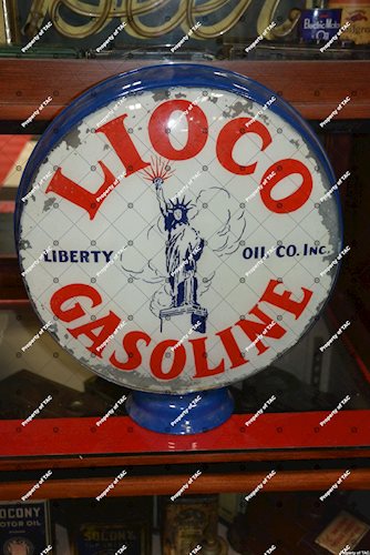LIOCO Gasoline Liberty Oil Co. Inc. 15 single globe lens"