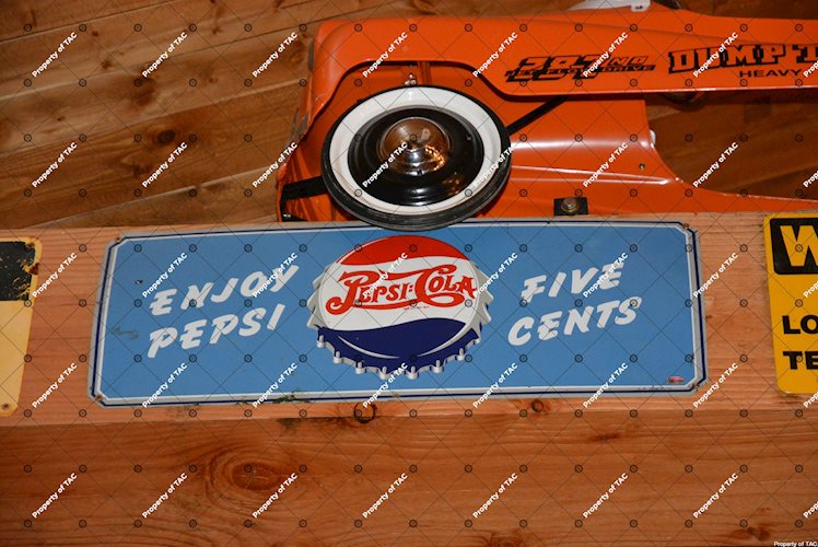 Pepsi-Cola Enjoy Pepsi Five Cent sign