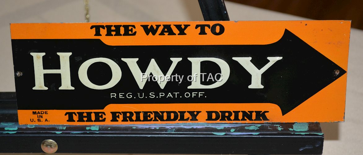 The Way To Howdy w/arrow Metal Sign