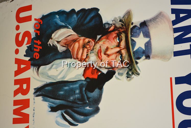 I Want YOU for the U.S. Army w/Uncle Sam Metal Sign