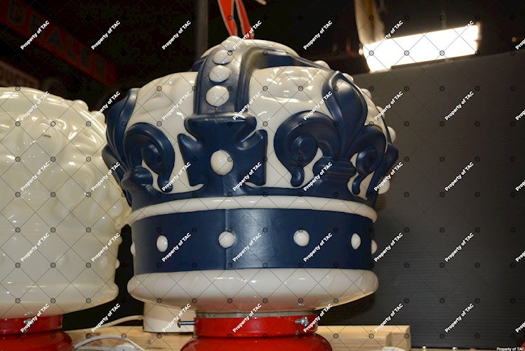 Standard Oil OPC Crown milk glass globe repainted