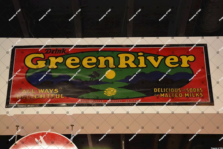 Drink Green River w/logo sign