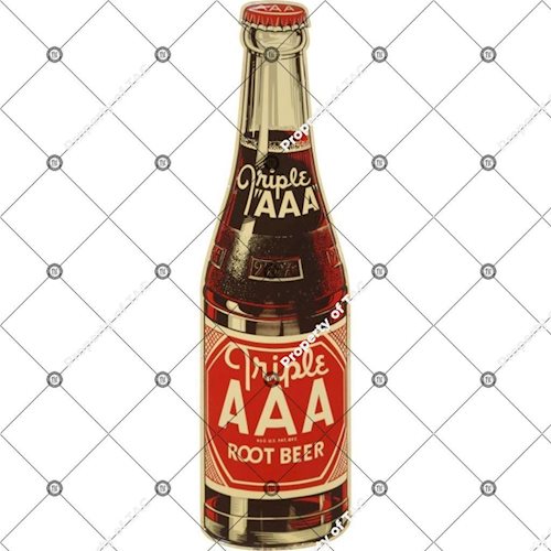 Triple AAA Root Beer Bottle sign
