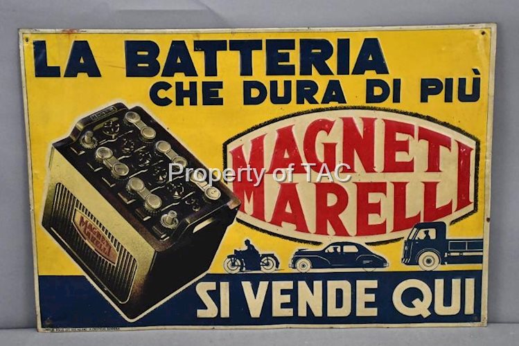 Magnet Marelli Battery Metal Sign