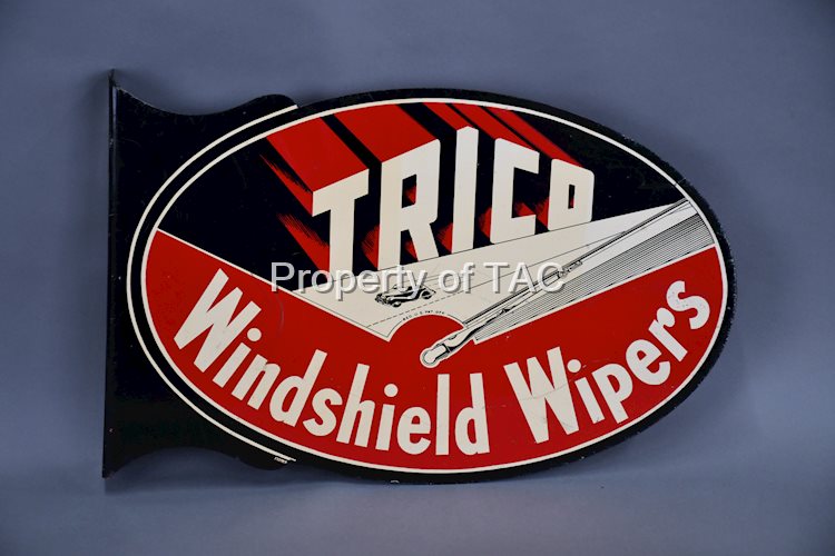 Trico Windshield Wipers w/Car Graphics Metal Flange Sign