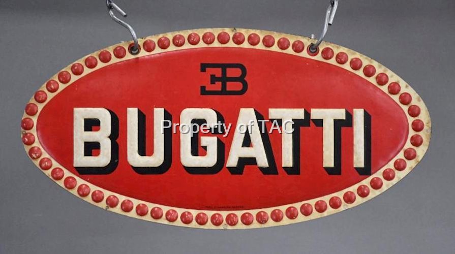 Bugatti w/Logo Metal Sign