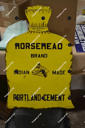 Horsehead Brand Indian Made Portland Cement Porcelain sign