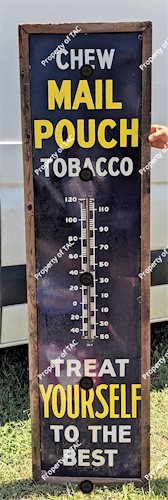 Chew Mail Pouch Tobacco Porcelain Thermometer