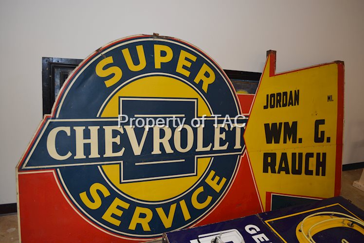 Super Chevrolet Service Jordan Wm. G. Rauch Metal Sign