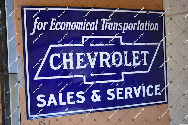 Chevrolet for Economical Transportation" Sale & Service sign"
