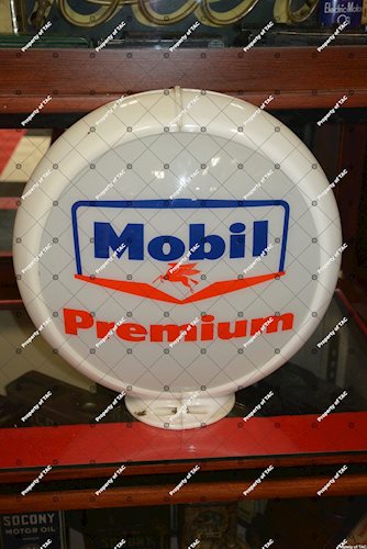 Mobil Premium w/new logo 13.5 single globe lens"