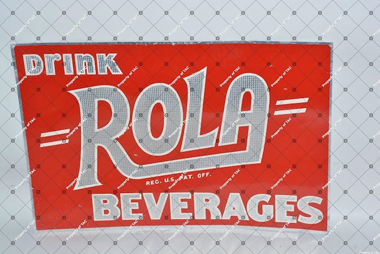 Drink Rola Beverages painted sign,
