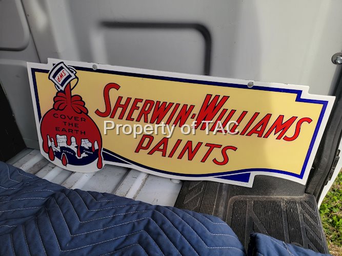 Sherwin-Williams Paints w/Logo Porcelain Sign