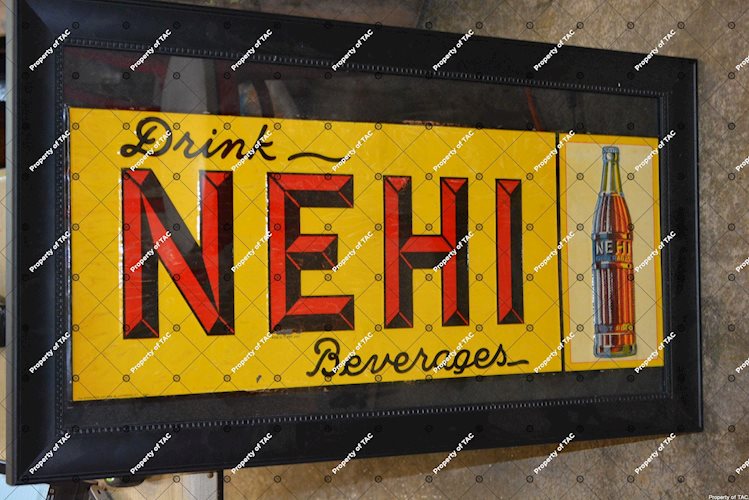 Drink Nehi Beverages w/bottle sign