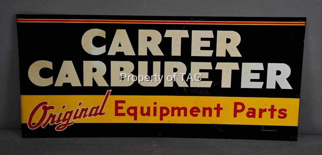 Carter Carbureter "Original Equipment Parts Metal Sign