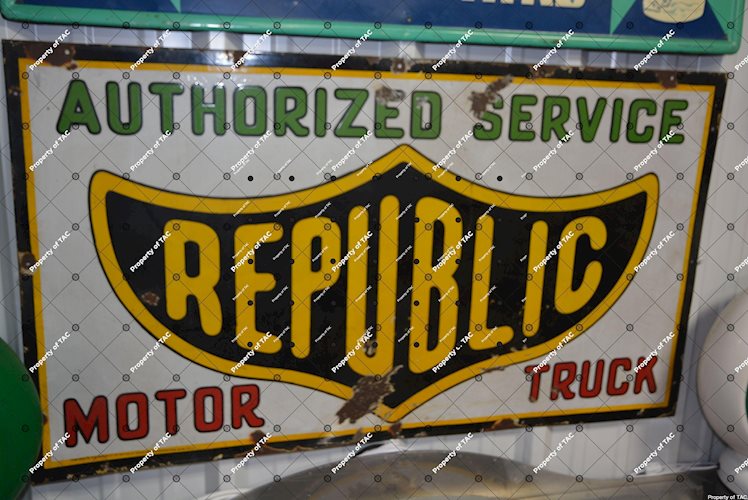Republic Motor Truck Authorized Services sign