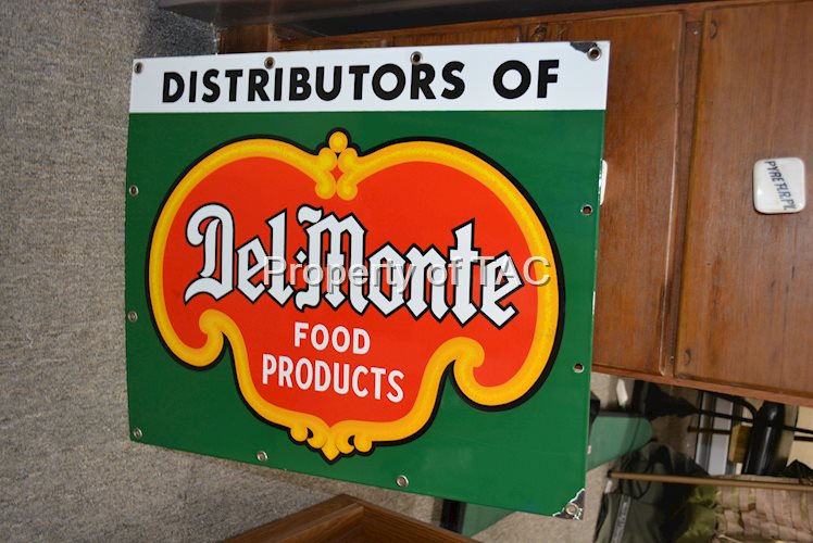 Delmont Food Products "Distributors of" Porcelain Sign