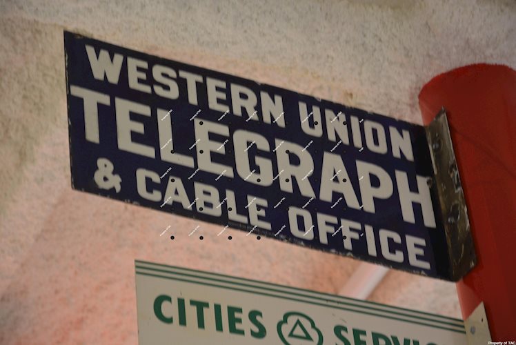 Western Union Telegraph & Cable Office sign