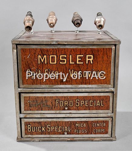 Mosler Spit-Fire Vesuvius, Superior for Ford & Buick Special Spark Plug Counter Top Display