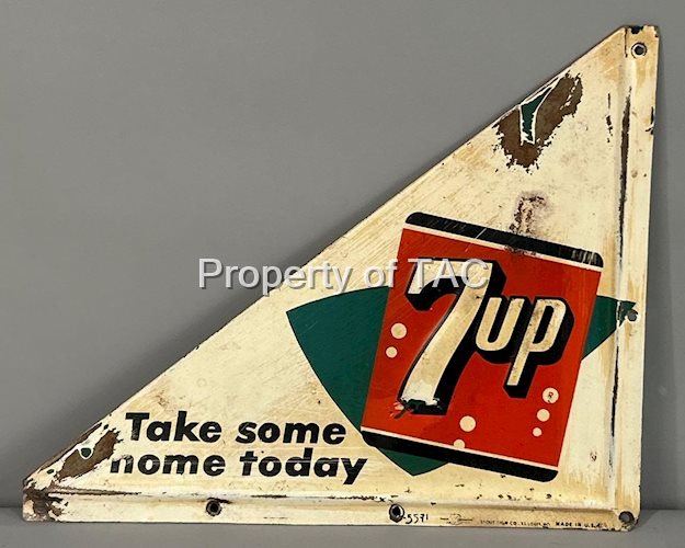 Seven Up "Take Some Home Today" Embossed Tin Sign
