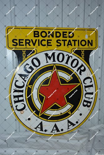 Chicago Motor Club AAA Bonded Service Station Sign"