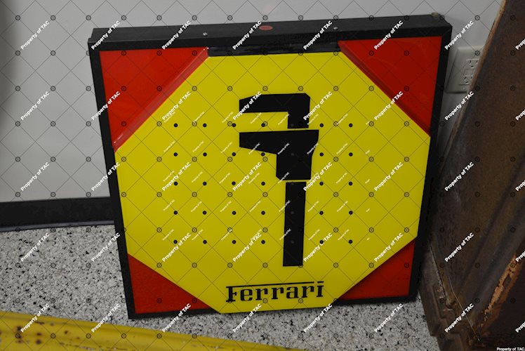(Ferrari) Lighted Sign w/wrench logo