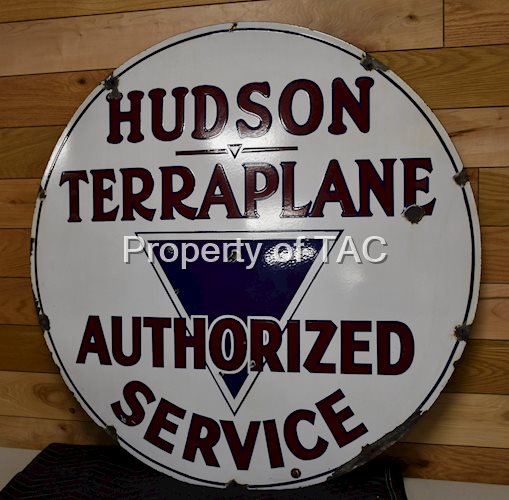 Hudson Terraplane Authorized Service w/Logo Porcelain Sign