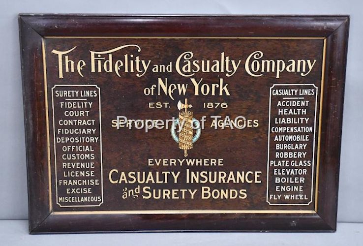 The Fidelity and Casualty Company of New York Sign