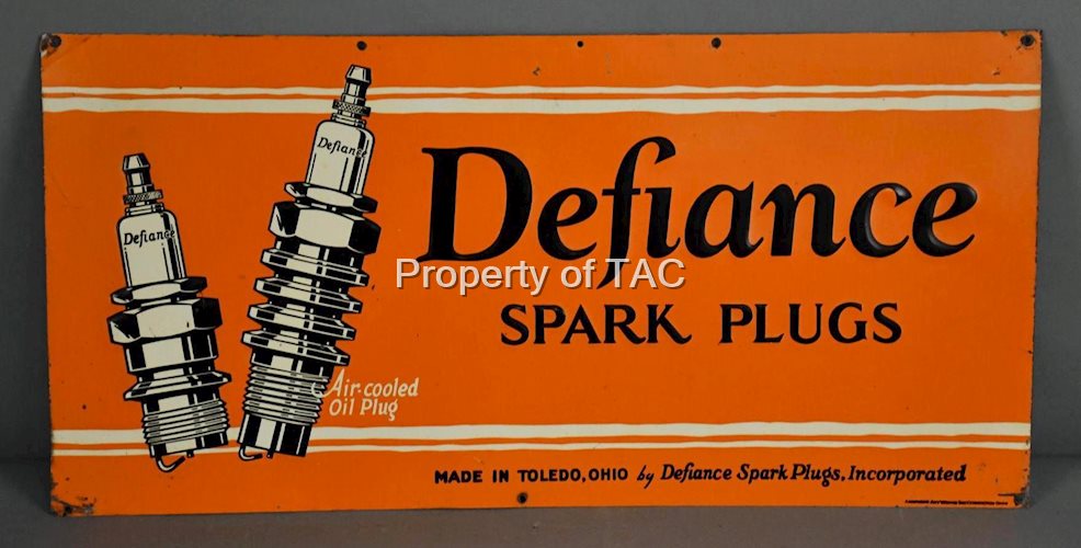 Defiance Spark Plugs Air-Cooled Oil Plug Metal Sign