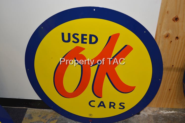 (Chevrolet) Ok Used Cars Porcelain Sign