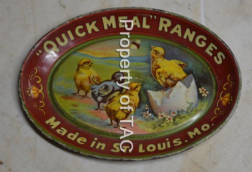 Quick Meal Ranges Made in St. Louis, Mo. Metal Tip Tray