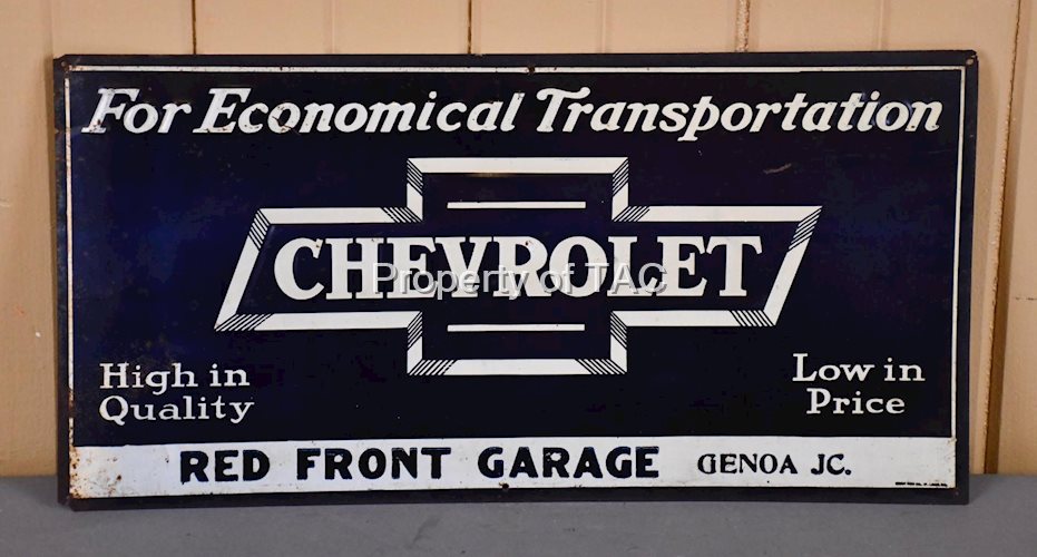Chevrolet "for Economical Transportation" Metal Sign
