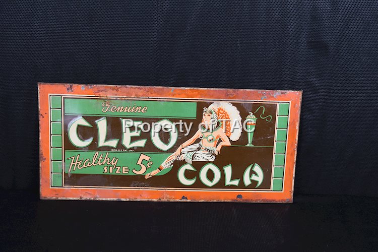 Genuine Clea Cola w/Logo Metal Sign