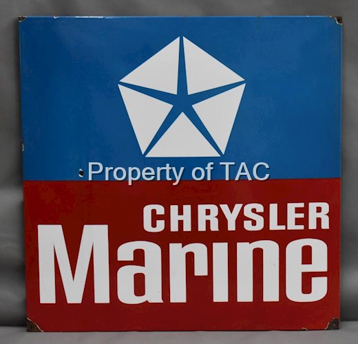 Rare Chrysler Marine w/Logo Porcelain Sign