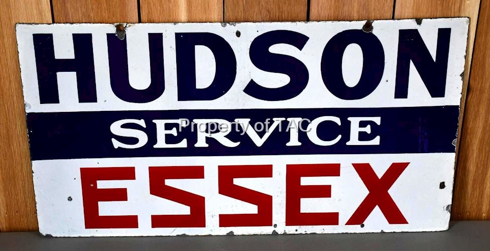 Hudson Essex Service Porcelain Sign
