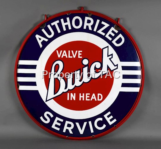 Buick (Small B) Valve in Head Service Porcelain Sign