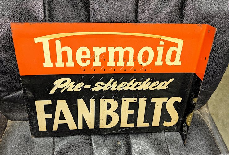 Thermoid Pre-stretched Fan Belts DST Double Sided Tin Flange Sign