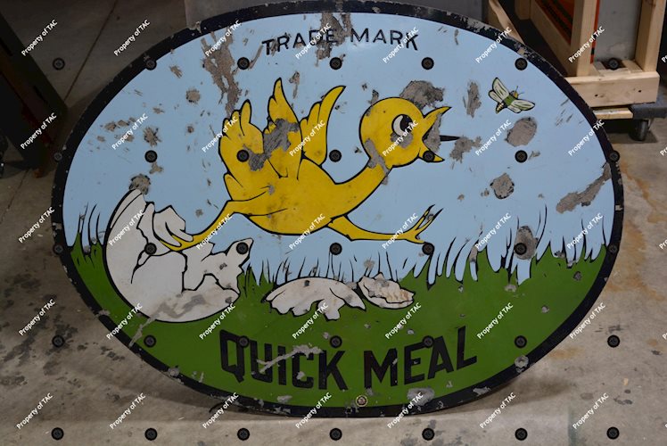 Quick Metal w/Chick Logo Porcelain Sign