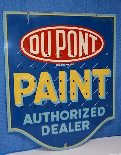 Dupont Paint Authorized Dealer metal sign,