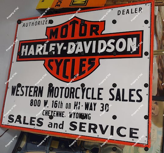 Harley-Davidson Authorized Dealer Sales and Service Metal Sign