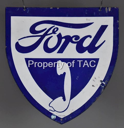 Ford w/Telephone Receiver Porcelain Sign