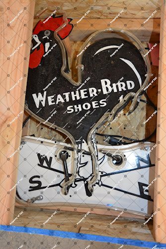 Weather Bird Shoes neon sign