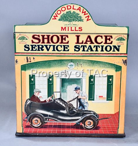 Shoe Lace Service Station by Woodlawn Mills Counter-Top Point of Sale Metal Display
