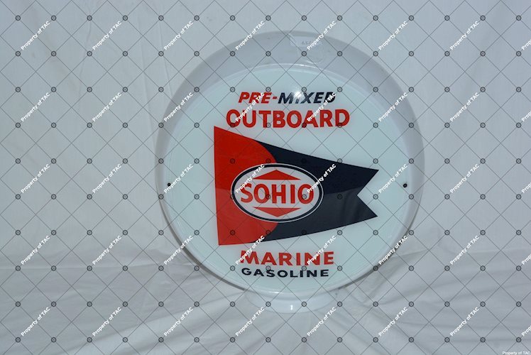 Sohio Pre-Mix Outboard Marine Gasoline 13.5 Single Globe Lenses"