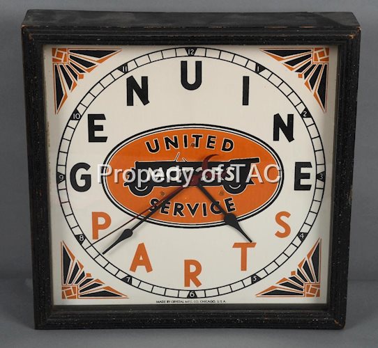 United Motors Service Genuine Parts w/Logo Electric Clock
